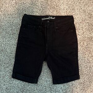 Universal Thread Black Denim High Rise Bermuda Shorts Size 6/28R